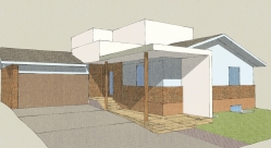 Massing study of new second story and front porch